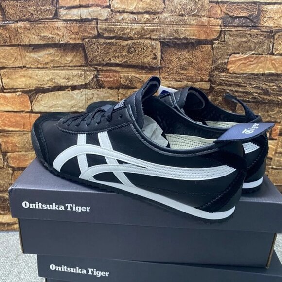 Unisex Onitsuka/Tiger MEXICO 66 Classic Athletic Shoes Sneakers Black - Picture 5 of 6